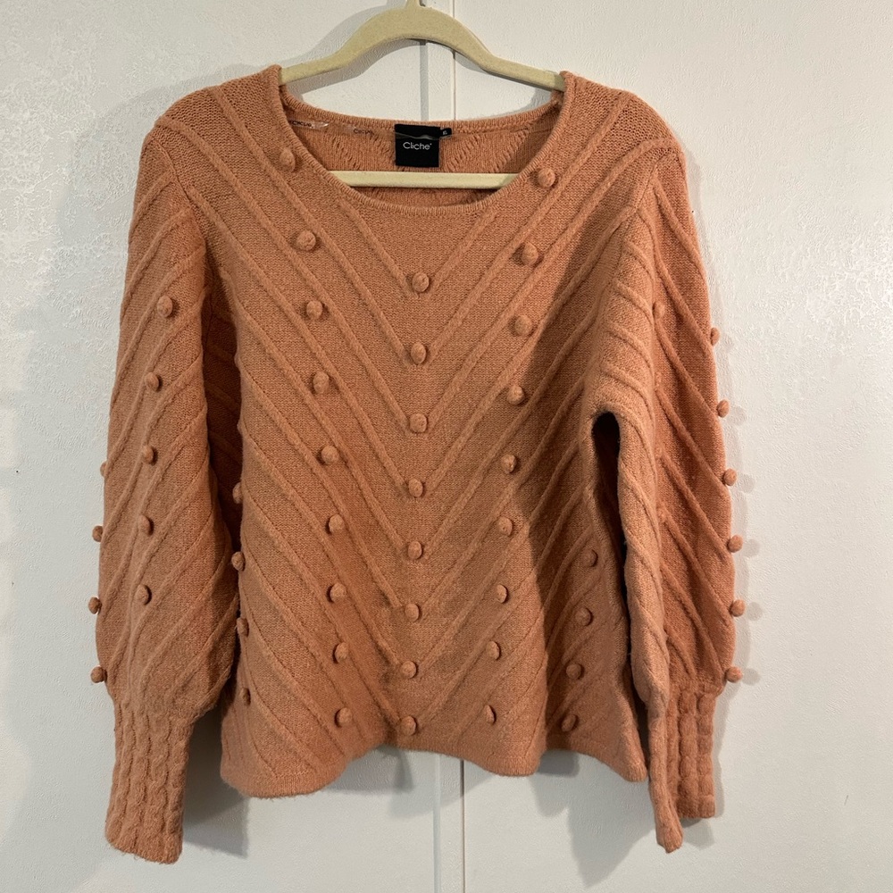 XL Sweater Peach/Blush Color